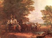 Thomas Gainsborough The Harvest Wagon oil painting reproduction